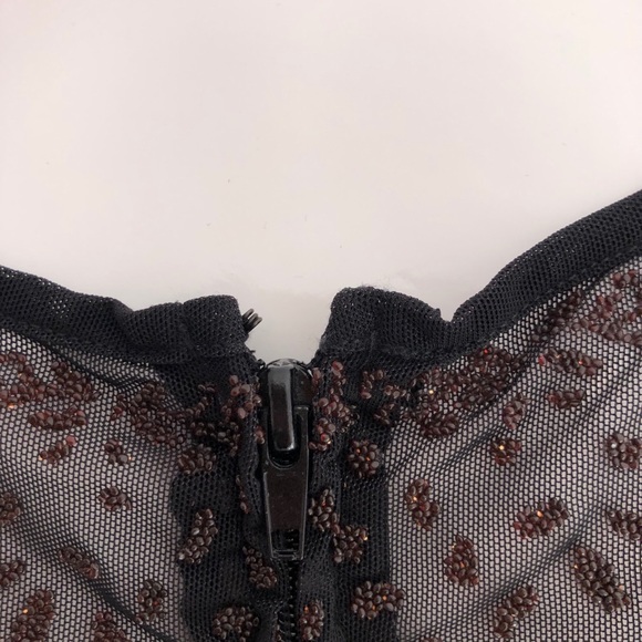 Todashi Shoji Beaded Mesh Sleeveless Evening Top - Picture 12 of 14